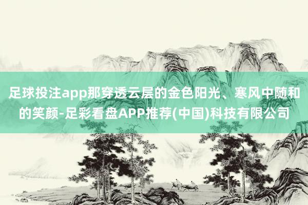 足球投注app那穿透云层的金色阳光、寒风中随和的笑颜-足彩看盘APP推荐(中国)科技有限公司